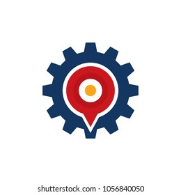 Point Gear Logo Icon Design