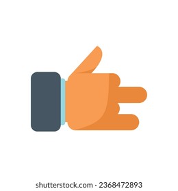 Point gesture icon flat vector. Finger hand. Human pinch isolated