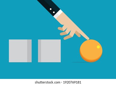 Point to goals that are different and stand out, Vector illustration in flat style
