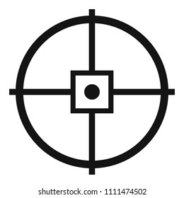 Point gun aim icon. Simple illustration of point gun aim vector icon for web design isolated on white background