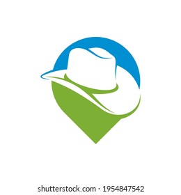 Point Hat logo design vector illustration, Creative Hat logo design concept template, symbols icons