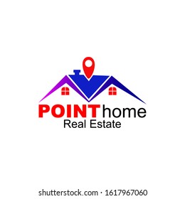 Point  home logo template Premium Vector. Real Estate logo design