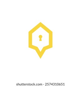 point house key logo design illustration