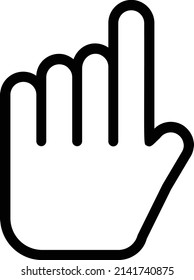 Point Icon, Hand Gestures And Symbol Isolated On White Background.