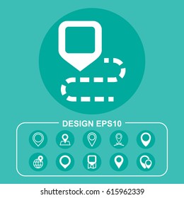 Point icon illustration isolated vector sign symbol