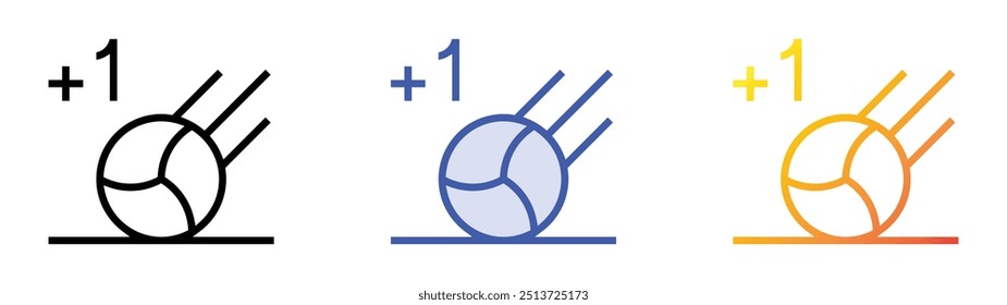 point icon. Linear, Blue Fill and Gradient Style Design Isolated On White Background