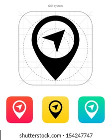 Point icon on white background. Vector illustration.