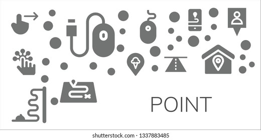 point icon set. 11 filled point icons.  Collection Of - Swipe right, Mouse, Tap, Pin, Road, Route, Gps, Location
