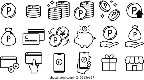 Point icon set vector illustration