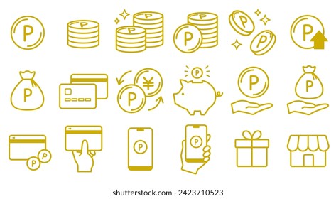 Point icon set vector illustration