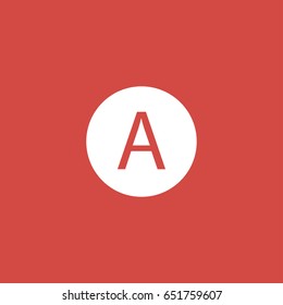 a point icon. sign design. red background