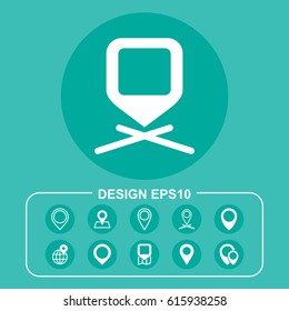 Point Icon Vector flat design style