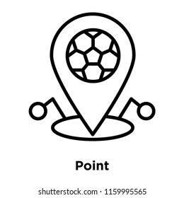 Point icon vector isolated on white background, Point transparent sign , line or linear sign, element design in outline style