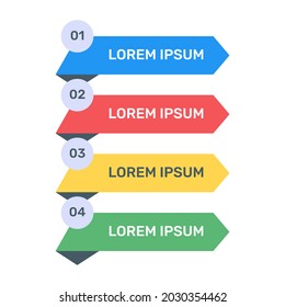 Point labels infographic icon in flat editable design