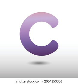 Point Letter C Logo. C Letter Design Vector with Dots