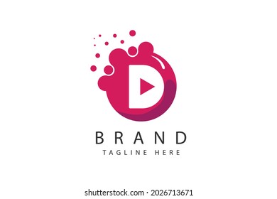  logotipo de la letra d). d diseño de letras vectoriales para la empresa.