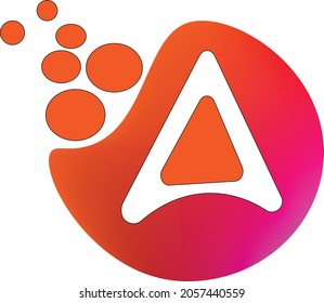 Point Letter A Logo,A Letter Design Vector with small circle