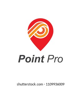 Point Letter P Logo