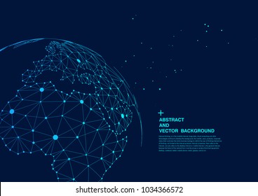 point and line composed world map,representing the global,Global network connection,international meaning.