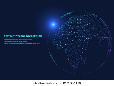 point and line composed world map,representing the global,Global network connection,international meaning.	
