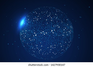  point and line composed world map,representing the global,Global network connection,international meaning.