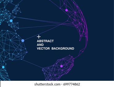 point and line composed world map,representing the global,Global network connection,international meaning.