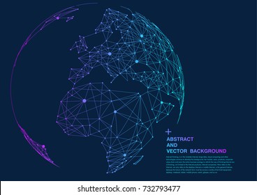 point and line composed world map,representing the global,Global network connection,international meaning.	