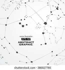 Point and line constructed the technological sense abstract illustration.