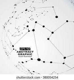 Point and line constructed the technological sense abstract illustration.