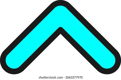 Point Up Line Filled Vector Icon Design
