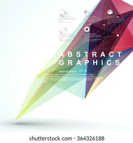 Point, line, surface composition of abstract graphics, infographics,Vector illustration.