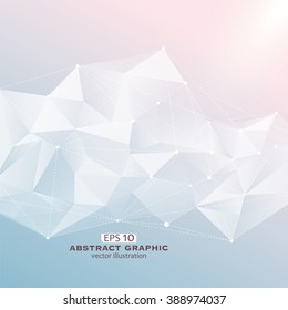 Point, line, surface composition of abstract graphics, infographics,Vector illustration.