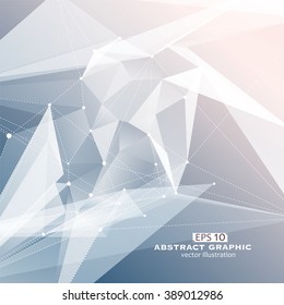Point, line, surface composition of abstract graphics, infographics,Vector illustration.