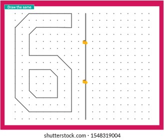 Point and line work. Educational children game, printable worksheet for children. Tracing lines and shapes. Educational game for kids. Combine the points in the figures. vector