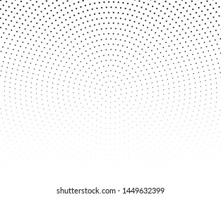 Point lines with circles of different sizes. Halftone background. Vector illustration