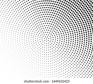 Point lines with circles of different sizes. Halftone background. Vector illustration