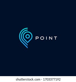 Point, location, gps logo design vector template