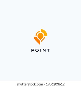 Point, location, gps logo design vector template