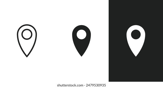 Point of location icon in 3 form.