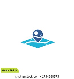 point location icon illustration travel symbol logo template vector eps 10