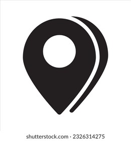 Point of location icon. Location pin icon. Vector and glyph