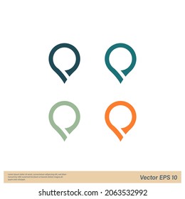 point location icon vector simple design element