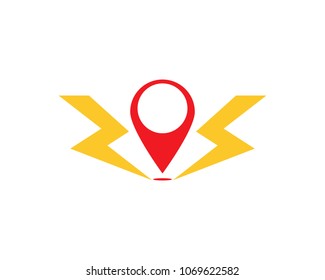 Point location logo design template
