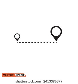 Point location, Mark location icon vector graphic of template 