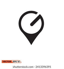Point location, Mark location icon vector graphic of template 