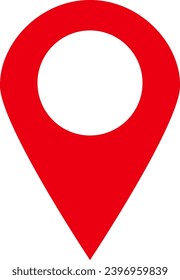 Point location position pin maps contact address gps icon logo isolated on white background. Vector illustration