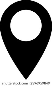 Point location position pin maps contact address gps icon logo isolated on white background. Vector illustration