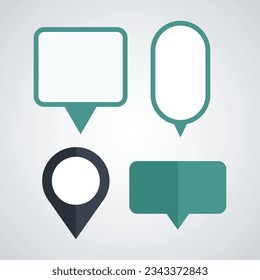 point location vector design on white background. marker pin tag template