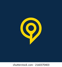 Point logo design vector template. Location, delivery, GPS, map, shop, restaurant logotype.