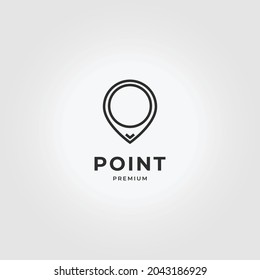 point logo icon location gps vector illustration design line art